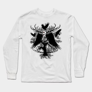 Nightmare Skull and Crows Long Sleeve T-Shirt